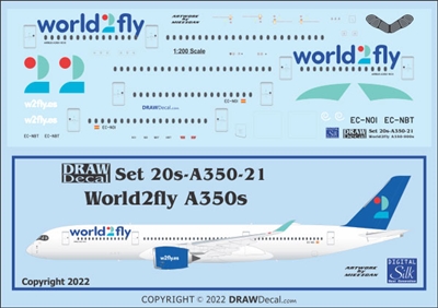 1:200 World2Fly Airbus A.350-900