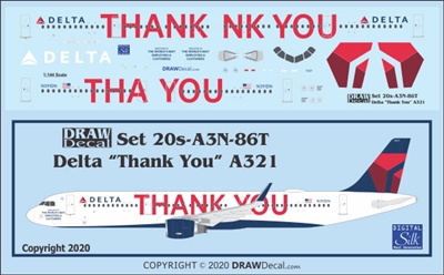 1:200 Delta Airlines 'Thank You' Airbus A.321