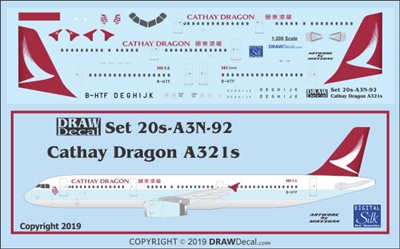 1:200 Cathay Dragon Airbus A.321