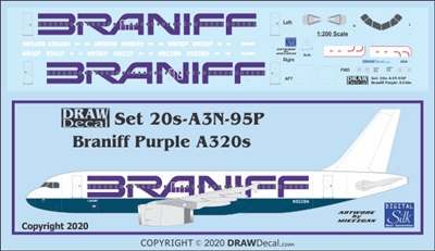 1:200 Braniff (purple titles) Airbus A.320