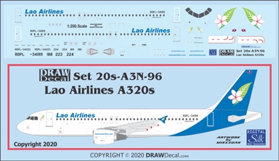 1:200 Lao Airlines Airbus A.320