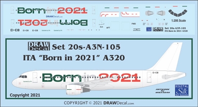 1:200 ITA (Italia Trasporto Aereo) 'Born in 2021' Airbus A.320