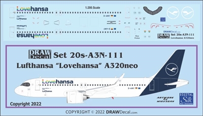 1:200 Lovehansa (2018 cs) Airbus A.320NEO