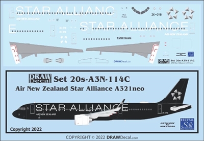 1:200 Air New Zealand 'Star Alliance' Airbus A.321NEO (with Corogard)
