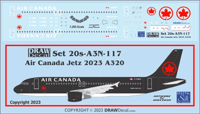 1:200 Air Canada Jetz (2023 cs) Airbus A.320