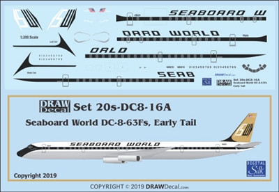 1:200 Seaboard World (early tail) Douglas DC-8-63F