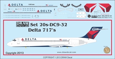1:200 Delta Airlines (2007 cs) Boeing 717-200