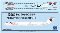 1:200 Midway Airlines Metrolink McDD MD80