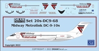 1:200 Midway Airlines Metrolink Douglas DC-9-14