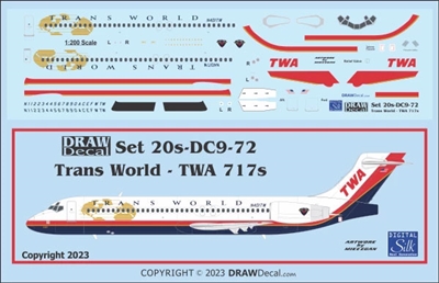 1:200 Trans World Airlines Boeing 717-200