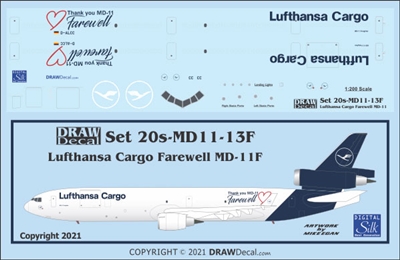 1:200 Lufthansa Cargo (2018 cs) "Thank You MD11 Farewell" McDD MD-11F