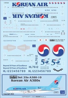 1:125 Korean Air Airbus A.380