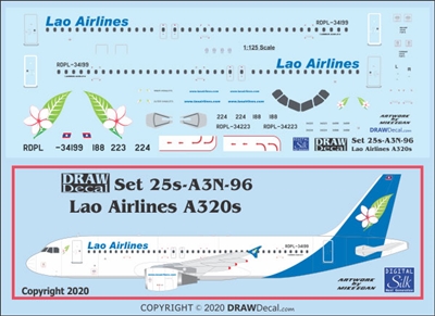 1:125 Lao Airlines Airbus A.320