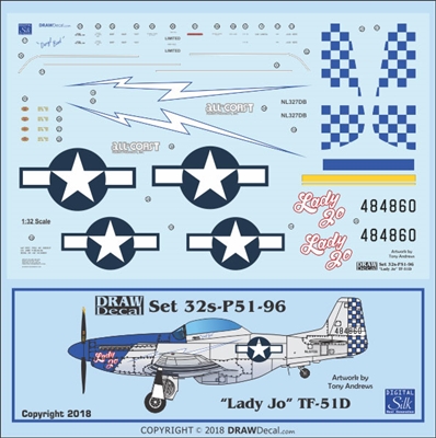 1:32 N.A. TF-51D Mustang "Lady Jo"