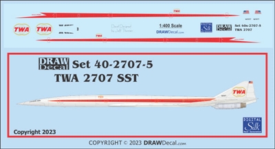 1:400 Trans World Airlines (twin globes) Boeing 2707 SST