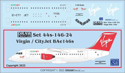 1:144 Virgin Atlantic / CityJet Bae 146-200