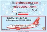 1:144 flyglobespan.com Boeing 737-600 G-CDEG