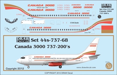 1:144 Canada 3000 Boeing 737-200