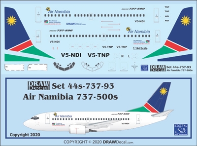 1:144 Air Namibia Boeing 737-500