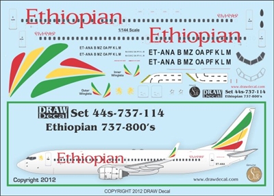 1:144 Ethiopian Airlines Boeing 737-800