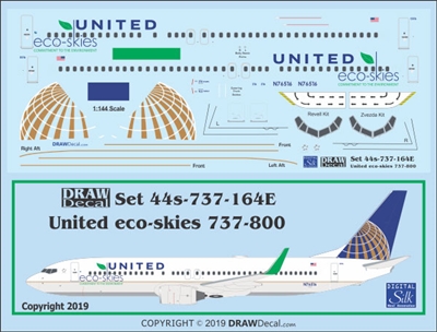 1:144 United Airlines 'Eco Skies' Boeing 737-800