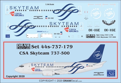 1:144 CSA Czech Airlines 'Skyteam' Boeing 737-500