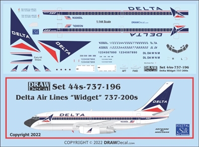 1:144 Delta Airlines 'Widget' Boeing 737-200