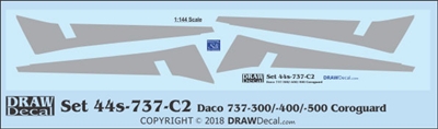 1:144 Boeing 737-300, -400, -500 Corogard (Daco kits, Top surfaces only, without wing escape markings) (Two Sets)