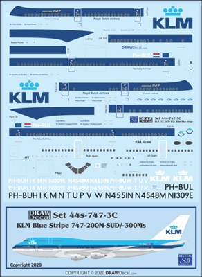 1:144 KLM Boeing 747-200B SUD / -300