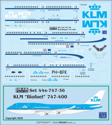 1:144 KLM (2005 cs) "Biofuel" Boeing 747-400M