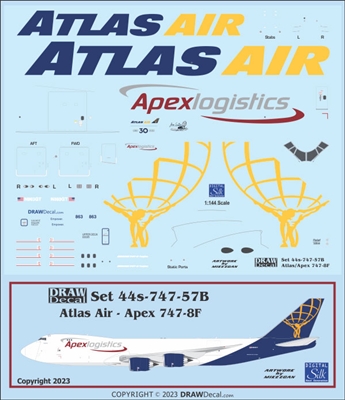 1:144 Atlas Air / Apex Logistics Boeing 747-8F
