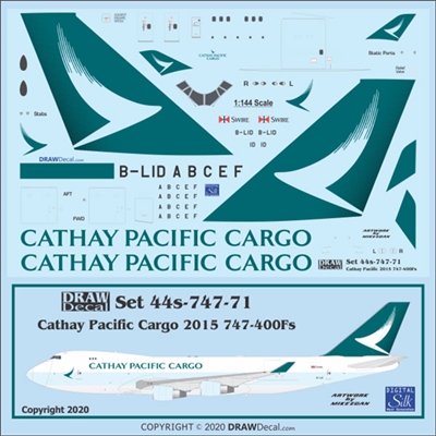 1:144 Cathay Pacific Cargo (2015 cs) Boeing 747-400F