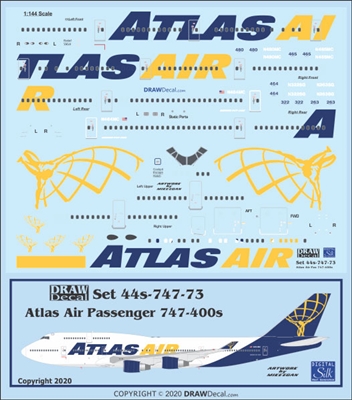 1:144 Atlas Air Boeing 747-400 (passenger fleet)