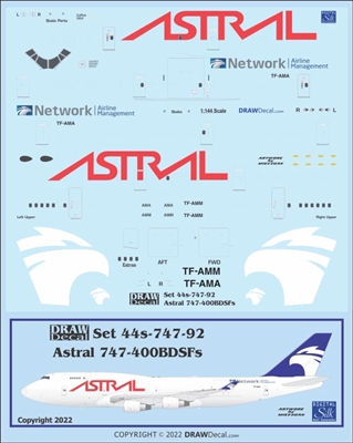 1:144 1:144 Astral Cargo Boeing 747-400BDSF