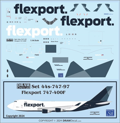 1:144 Atlas Air Flexport Boeing 747-400F