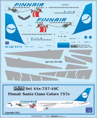 1:144 Finnair Boeing 757-200 with Santa (with Corogard)