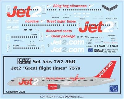 1:144 Jet2 'Great Flight Times' Boeing 757-200