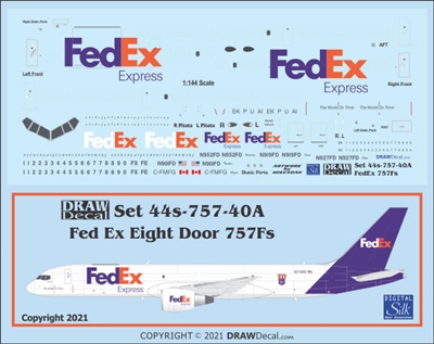 1:144 FedEx Boeing 757-200F (8 door version)