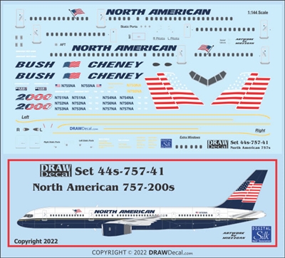 1:144 North American Boeing 757-200 (with Corogard)