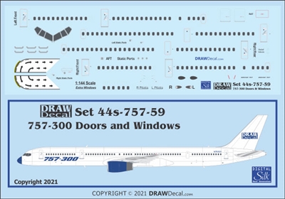 1:144 Boeing 757-300 Doors and Windows