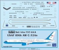 1:144 United States of America (VIP) Boeing C-32A (757-200)
