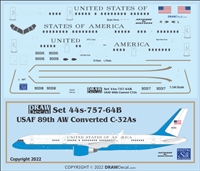 1:144 United States of America (VIP) Boeing C-32A (757-200, Converted)