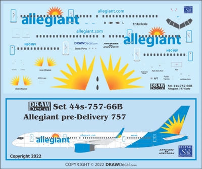 1:144 Allegiant Airlines (pre delivery cs) Boeing 757-200