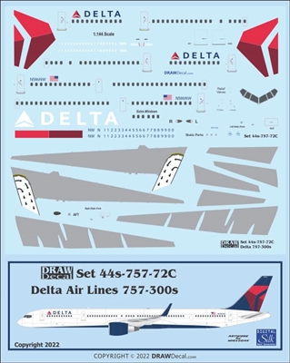 1:144 Delta Airlines Boeing 757-300 (with Corogard)