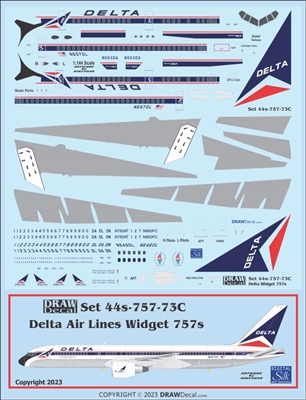 1:144 Delta Airlines Boeing 757-200 (with Corogard)