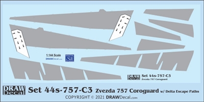 1:144 Corogard, Boeing 757-200 (Delta style Wing Escape Markings)