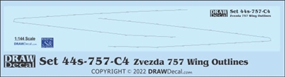 1:144 Wing Outlines for Boeing 757-200