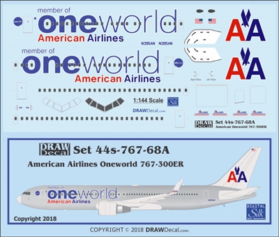 1:144 American Airlines 'OneWorld' Boeing 767-300ER