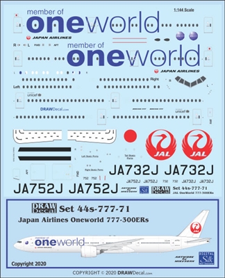 1:144 Japan Airlines 'OneWorld' Boeing 777-300ER