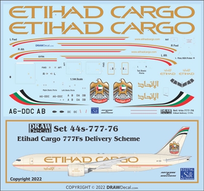 1:144 Etihad Cargo (early cs) Boeing 777-2F